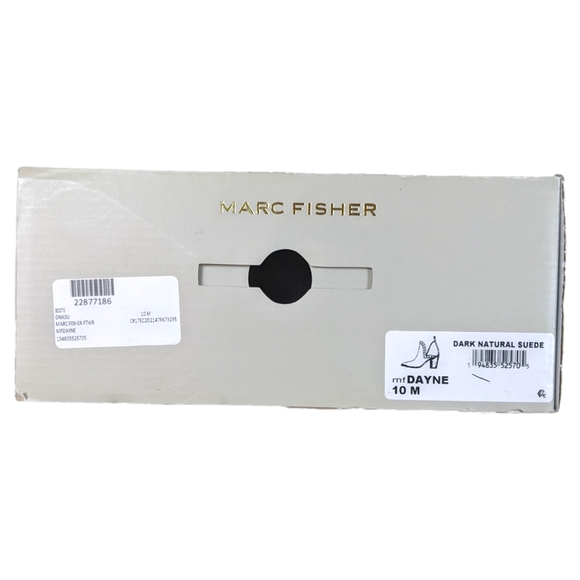 Marc Fisher Dayne Taupe Tan Suede Booties - Picture 9 of 9